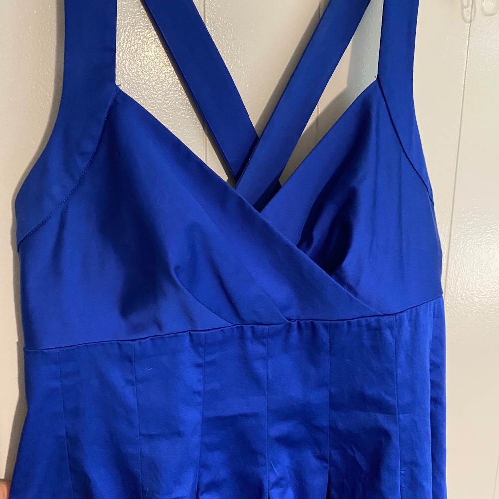 Calvin Klein Women's Sleeveless Fit and Flare Cobalt Blue Party Dress Size 10
